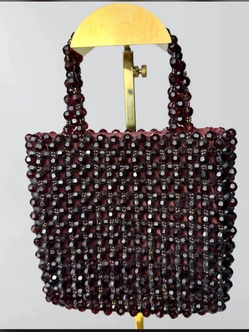 Vintage GAP Burgundy Beaded Mini Handbag (NWOT) - Picture 1 of 4